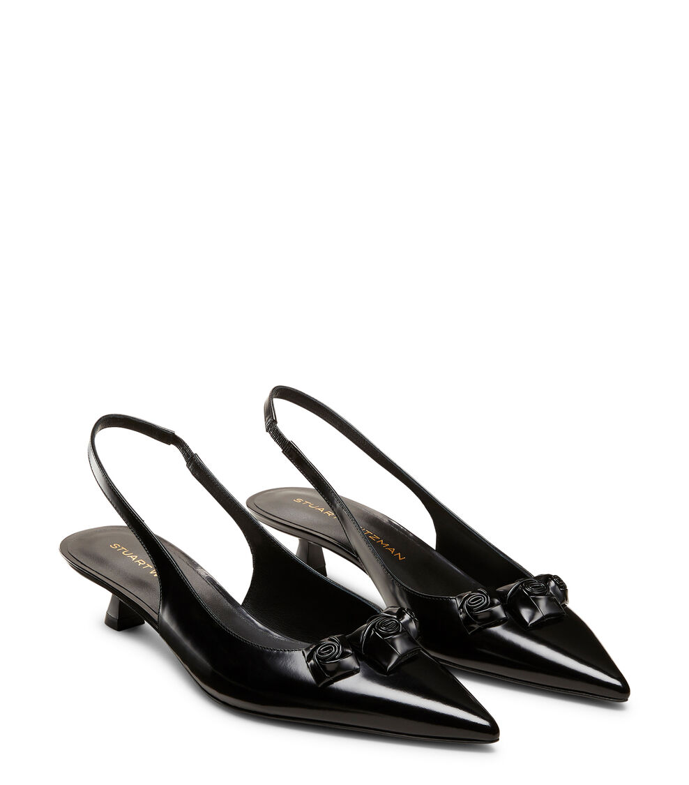 Stuart Weitzman ROSIE 35 SLINGBACK NEGRO SK161DRZBLK