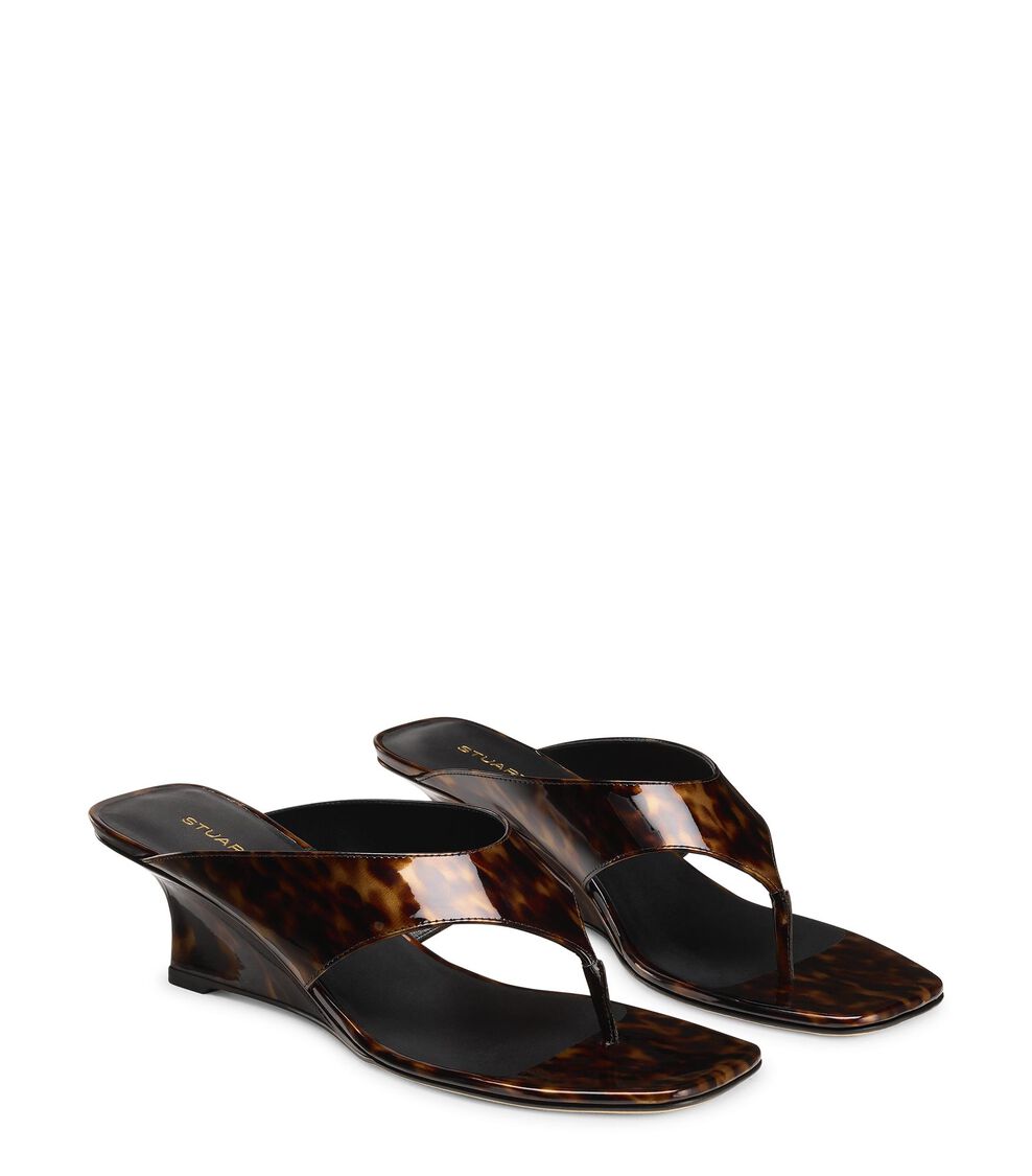 Stuart Weitzman VINNIE WEDGE THONG 50 CLASSIC SN713GORQ1R