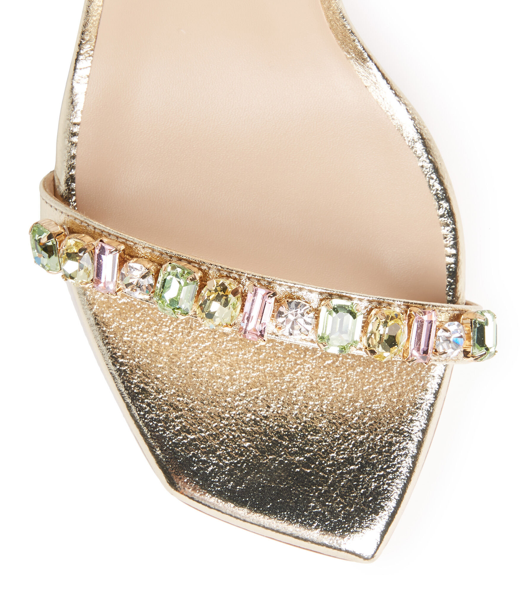 靴 Saeda 100mm JAIDE 100 GEM SANDAL in PLATINUM for Women | Stuart Weitzman®