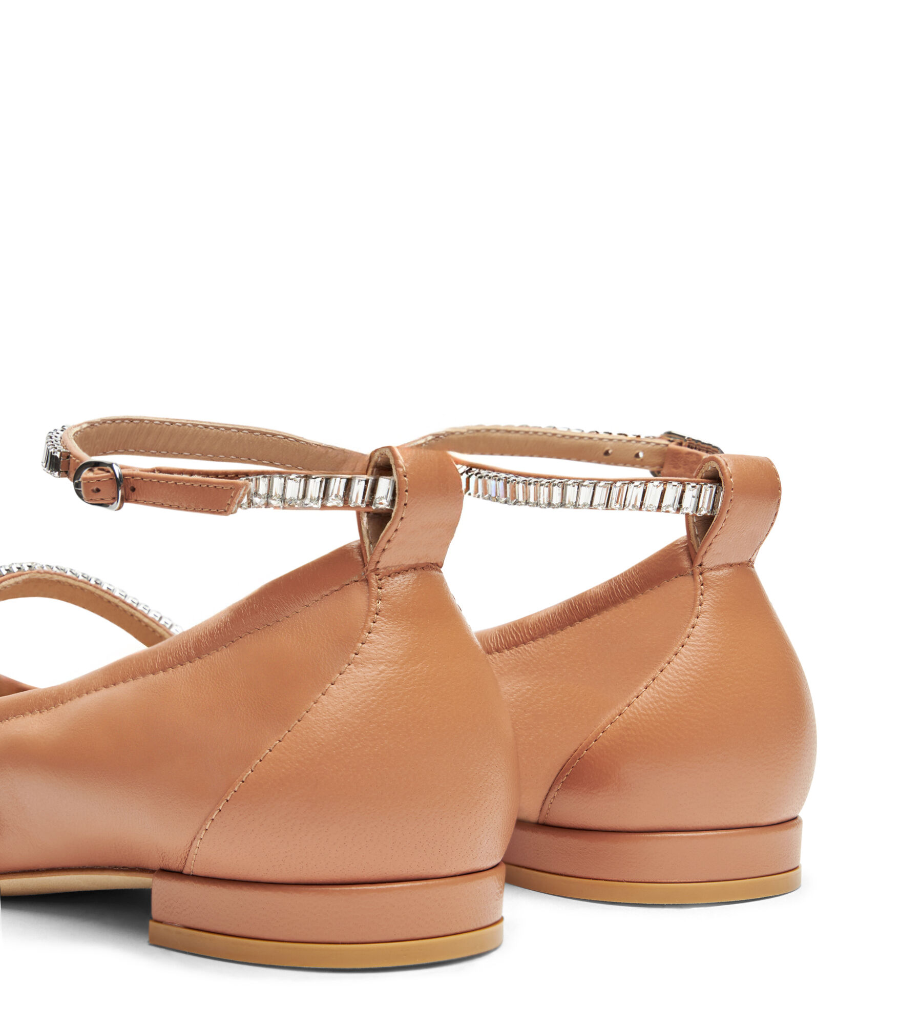 STEFANIE BALLET FLAT in TAN CLEAR for Women Stuart Weitzman