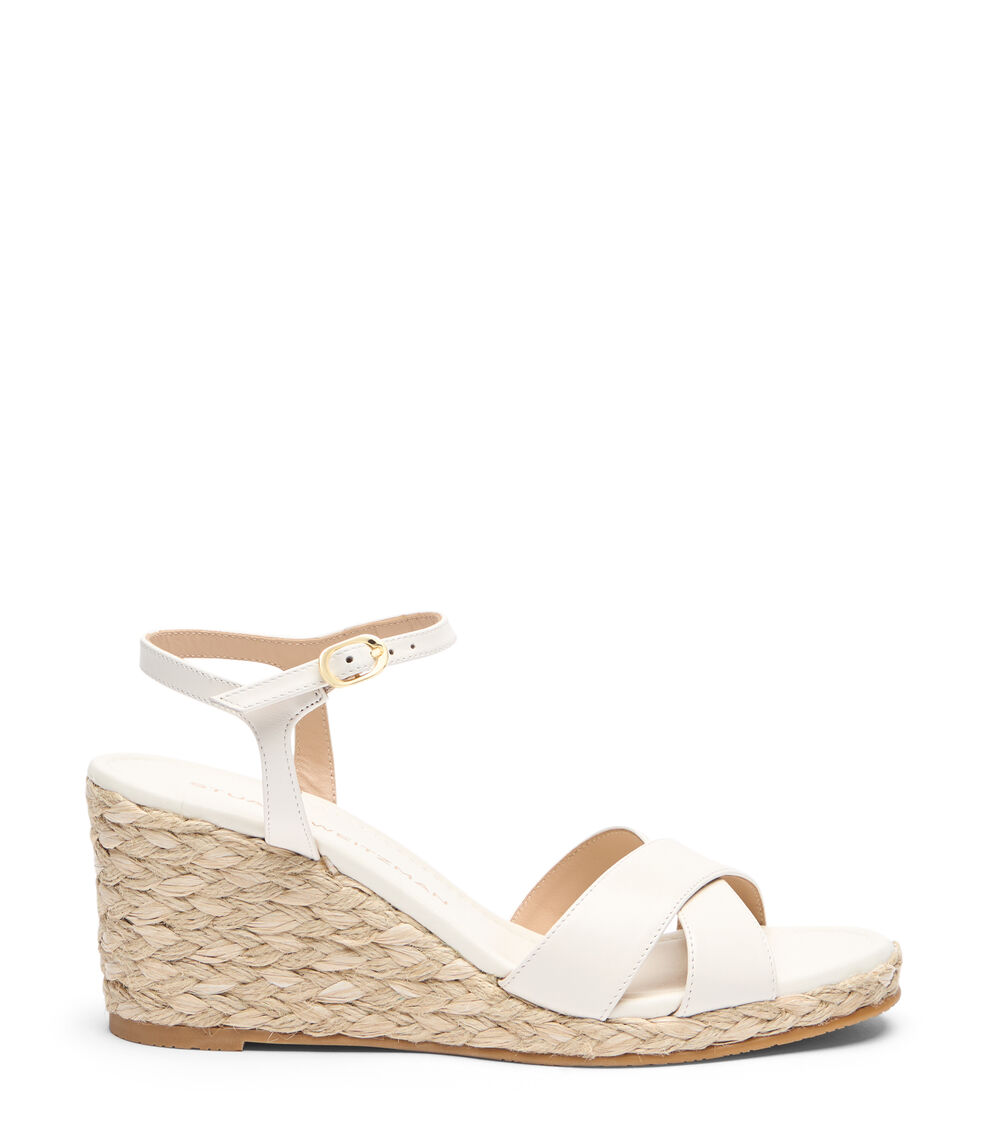 Stuart Weitzman DAYNA ESPADRILLE WEDGE CREAM/NATURAL SK730STJQ2X