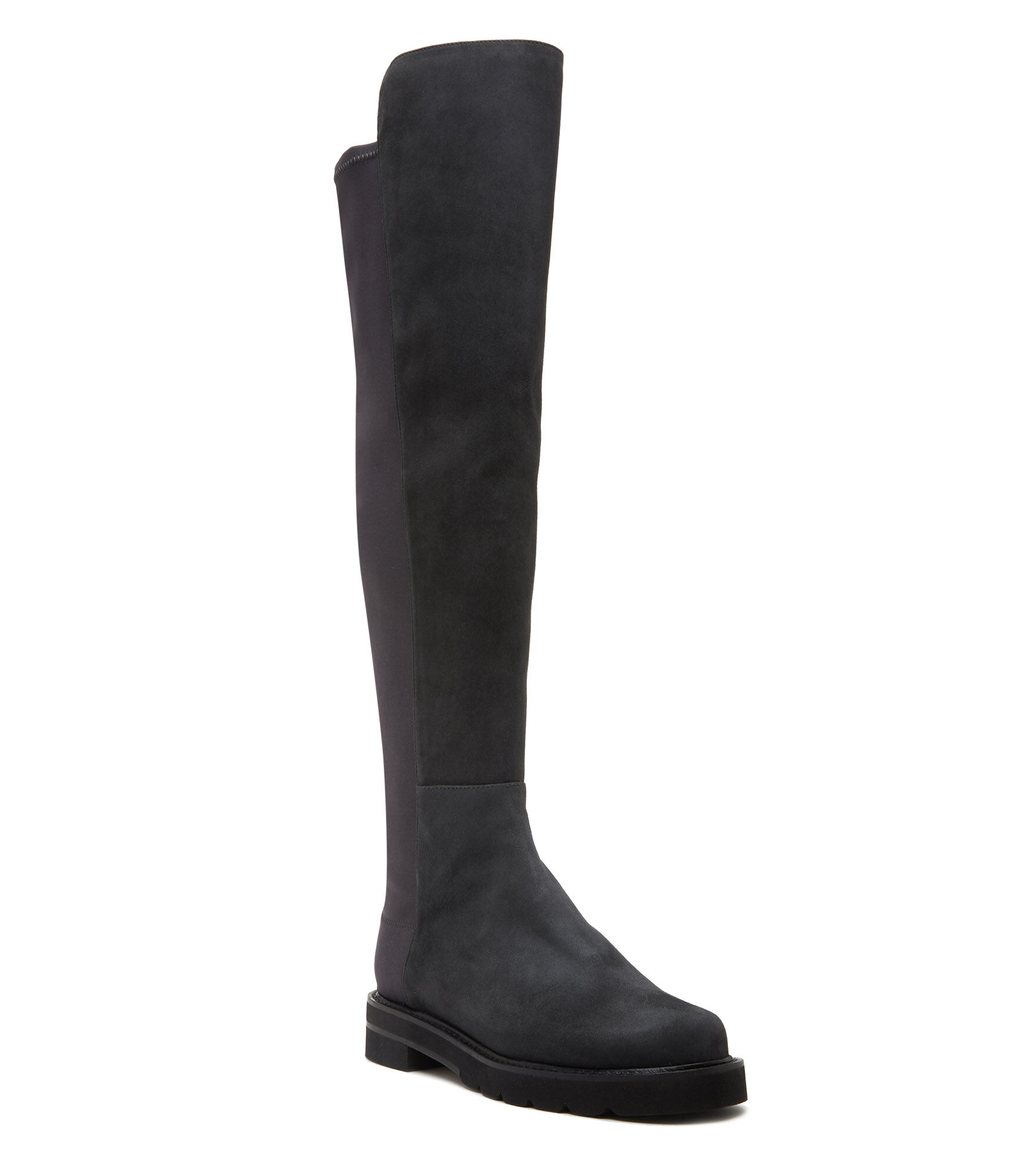 Stuart weitzman 5050 black on sale suede