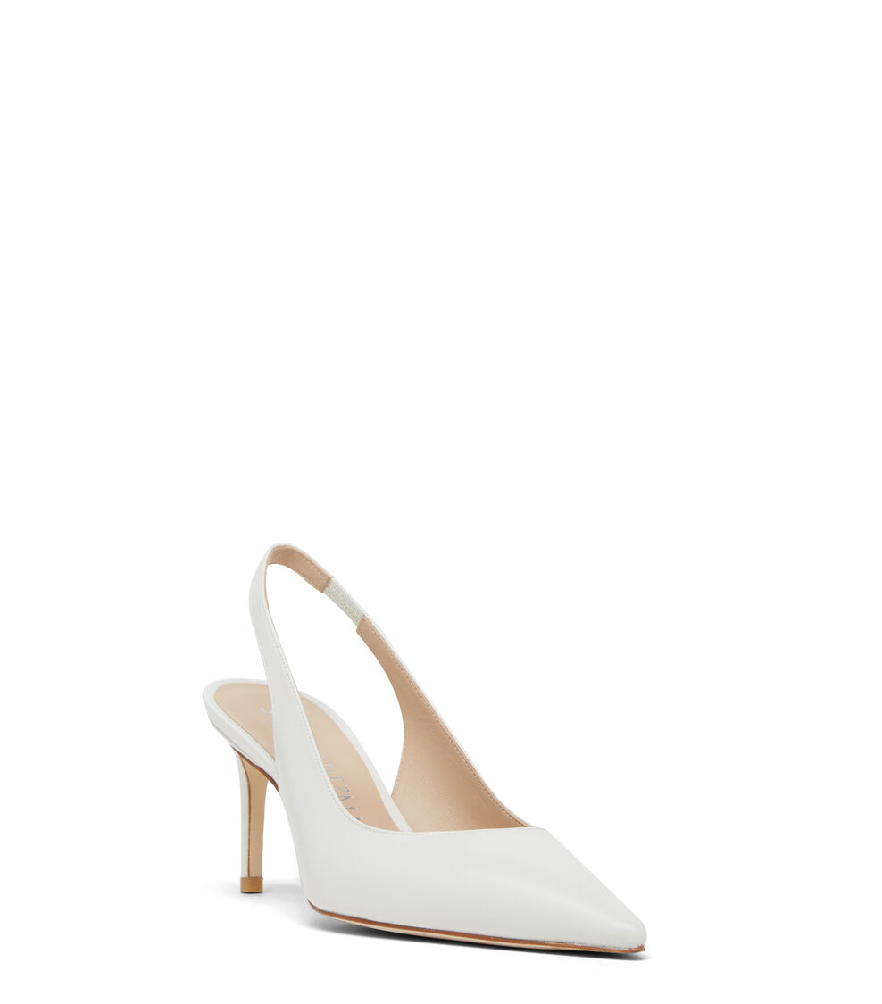 Stuart Weitzman STUART 75 SLINGBACK PUMP WHITE SD623SMOWHT