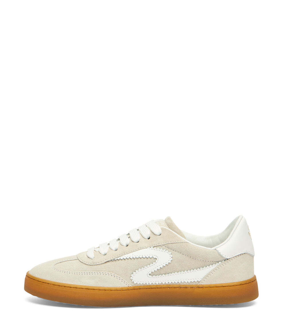 Stuart Weitzman SW RUNAROUND SNEAKER Stuart Weitzman SW RUNAROUND SNEAKER COBBLESTONE/WHITE SL642SJHY8N