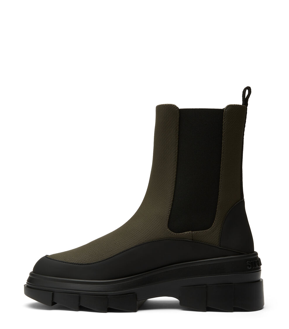 Stuart Weitzman NOHO CHELSEA BOOTIE MILITARY SB792RUEUX4