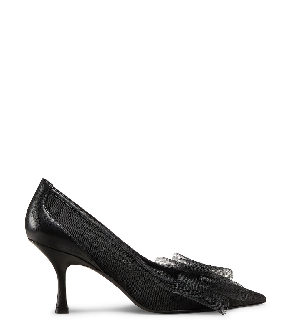 Stuart Weitzman BLUSHING BOW 75 PUMP BLACK SJ467LCHBLK