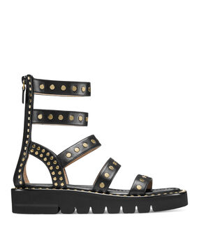 Stuart Weitzman GALA LIFT STUDS SANDAL BLACK S5742SMOBLK