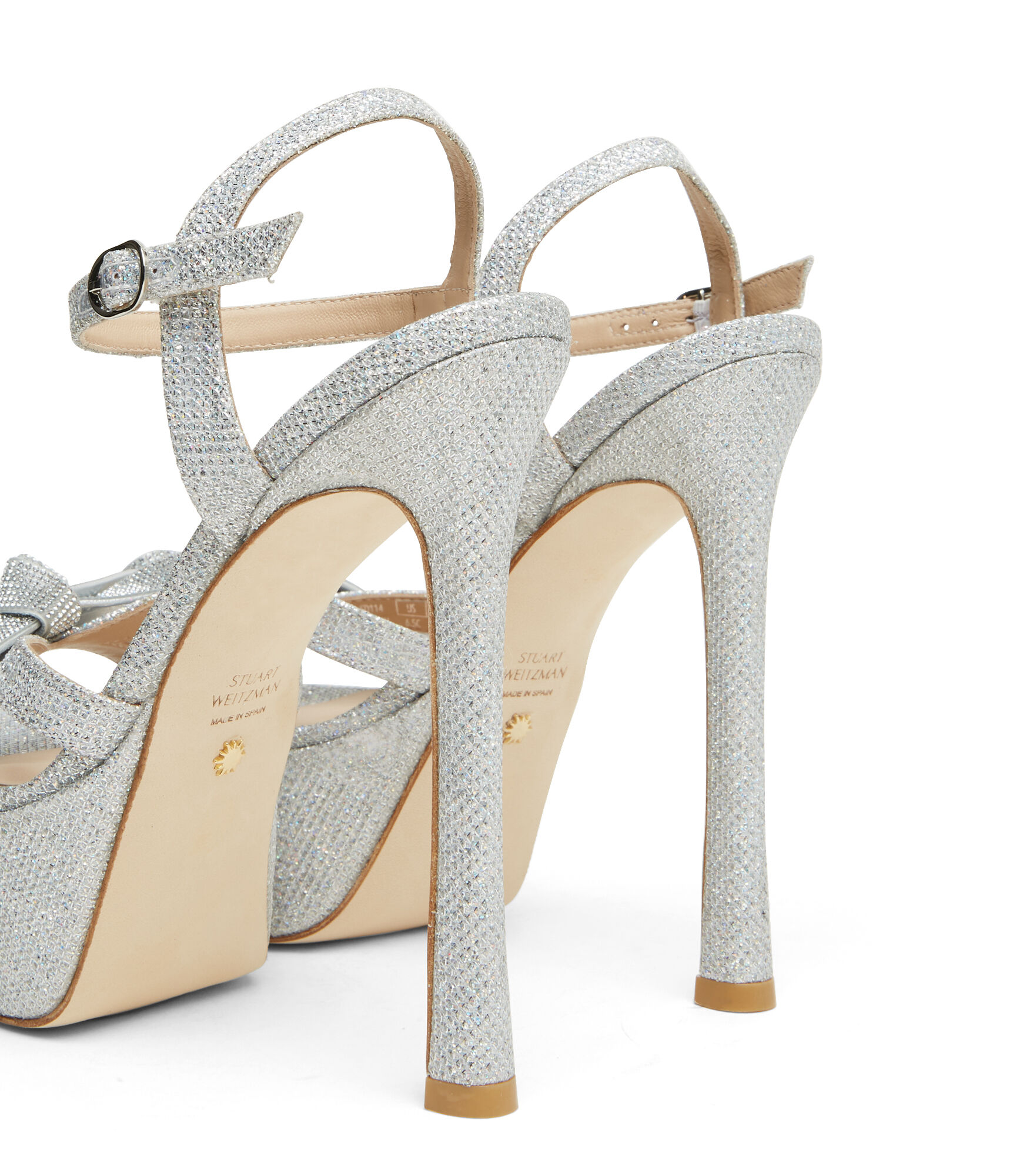 Stuart weitzman silver platform hot sale sandals