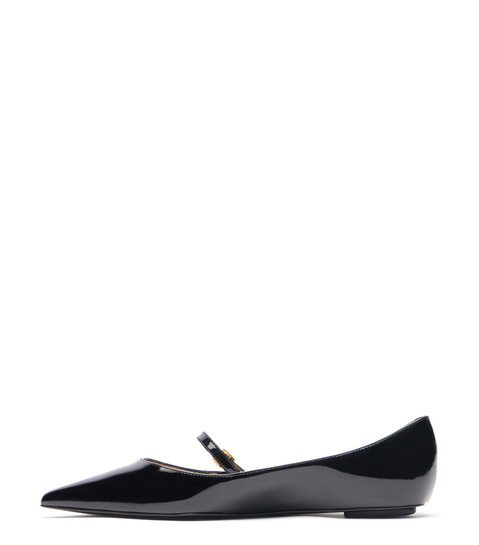 Stuart Weitzman EMILIA MARY JANE FLAT BLACK SH288PATBLK