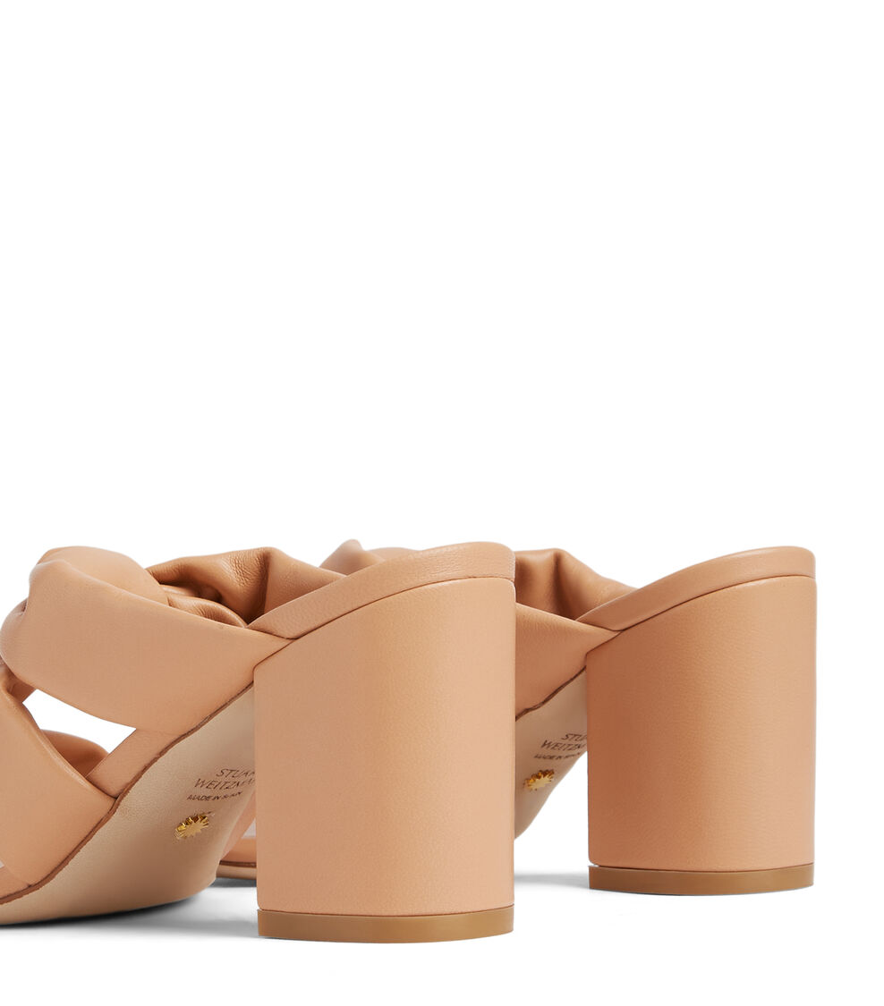 Stuart Weitzman PLAYA 75 KNOT BLOCK SLIDE GINGER SD913LARGIN