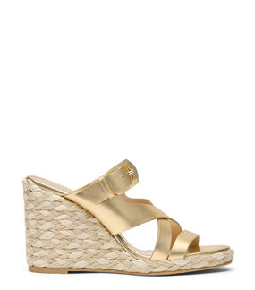 Stuart Weitzman SAI ESPADRILLE WEDGE GOLDEN SN517LIDGOE