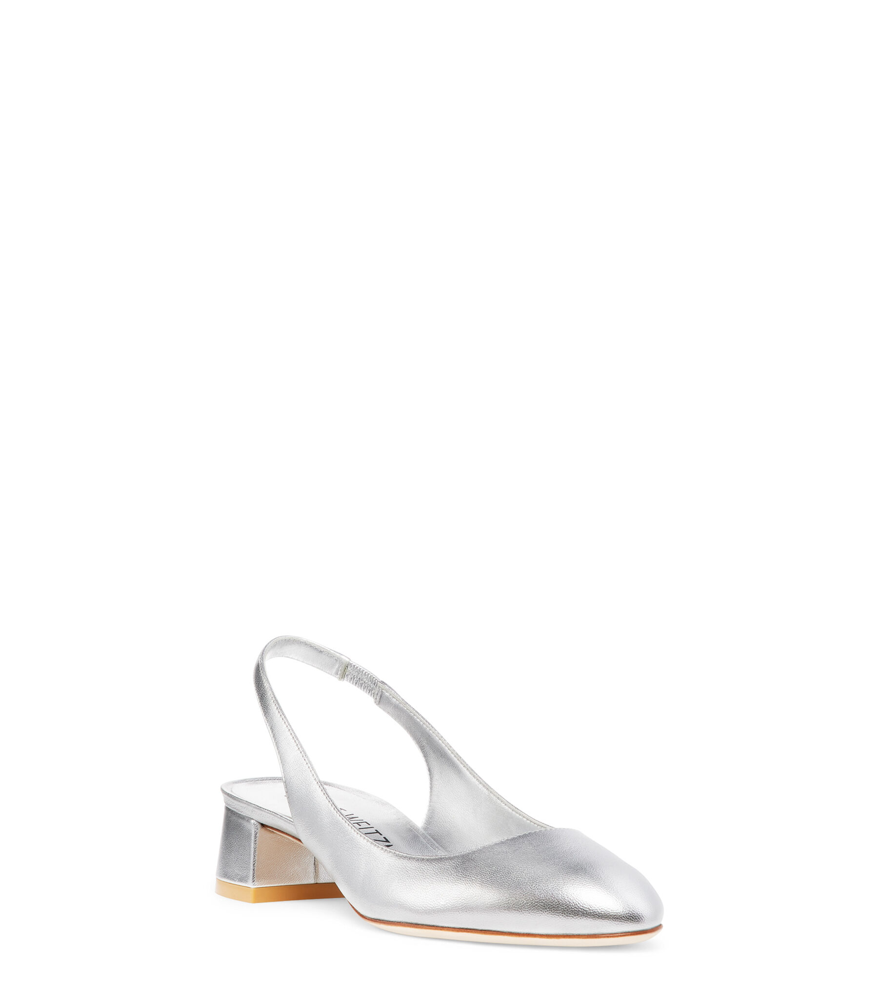Silver discount slingbacks flat