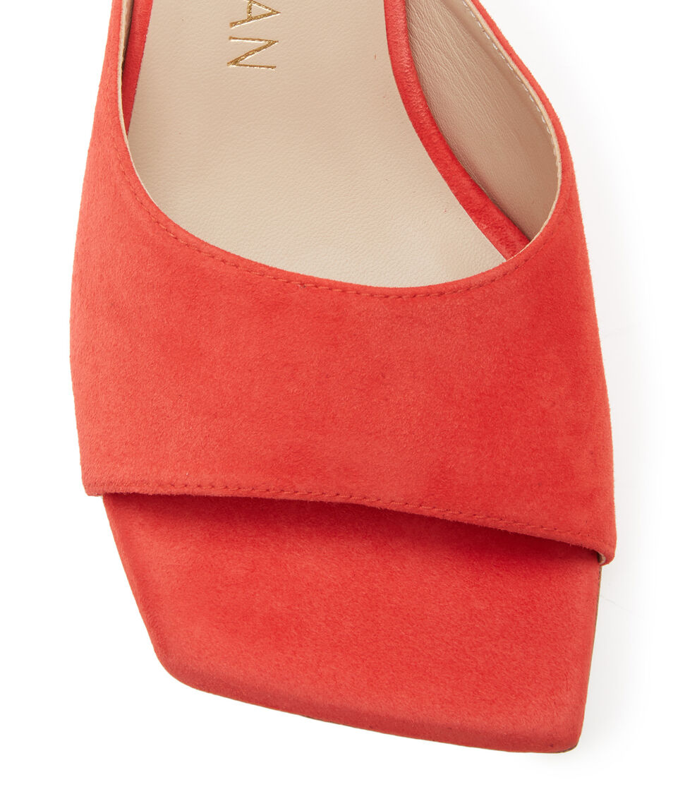 Stuart Weitzman TIA 75 SANDAL CORAL S6974SUECRL