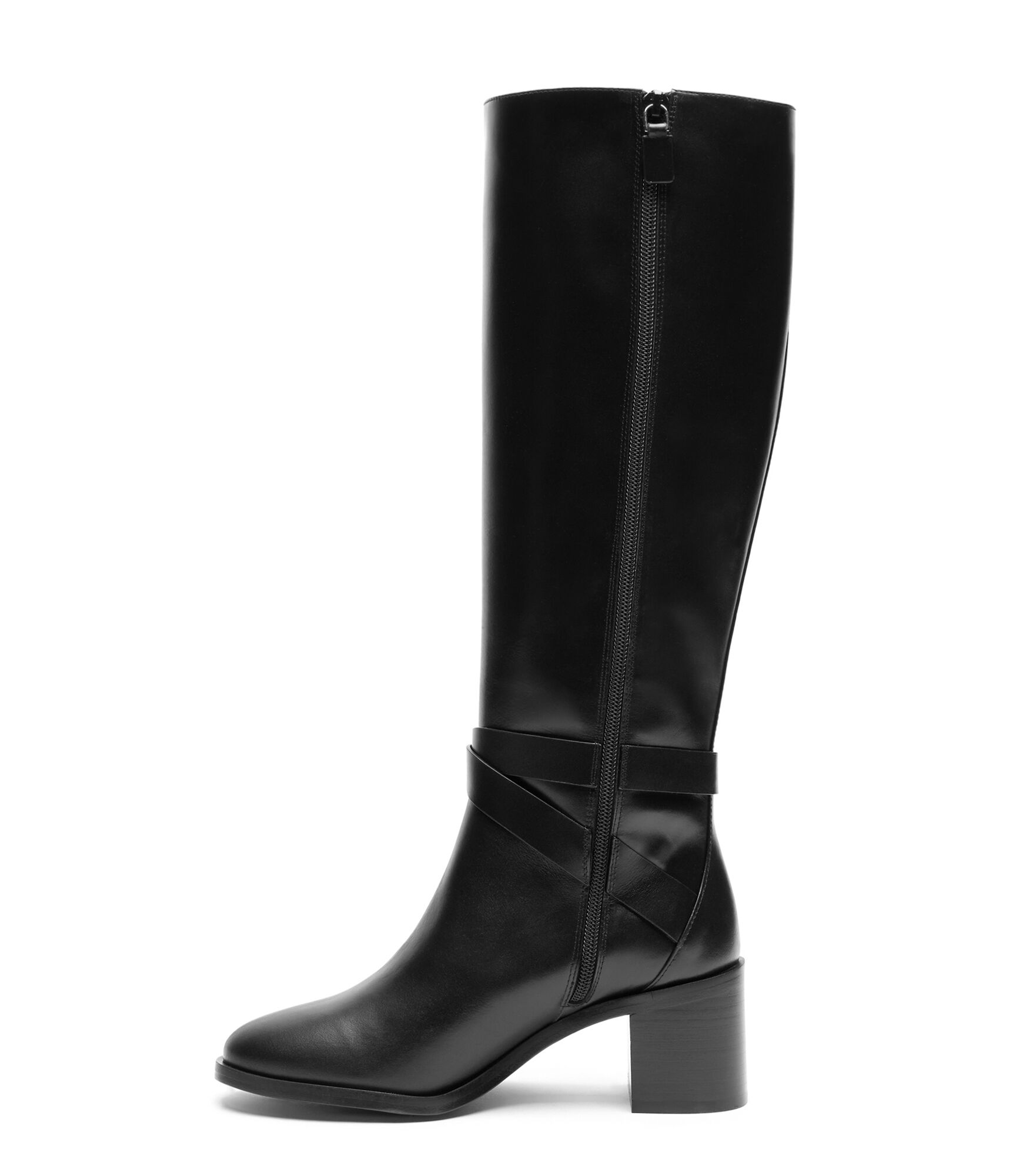 ESME BELTED ZIP BOOT in BLACK for Women Stuart Weitzman UK
