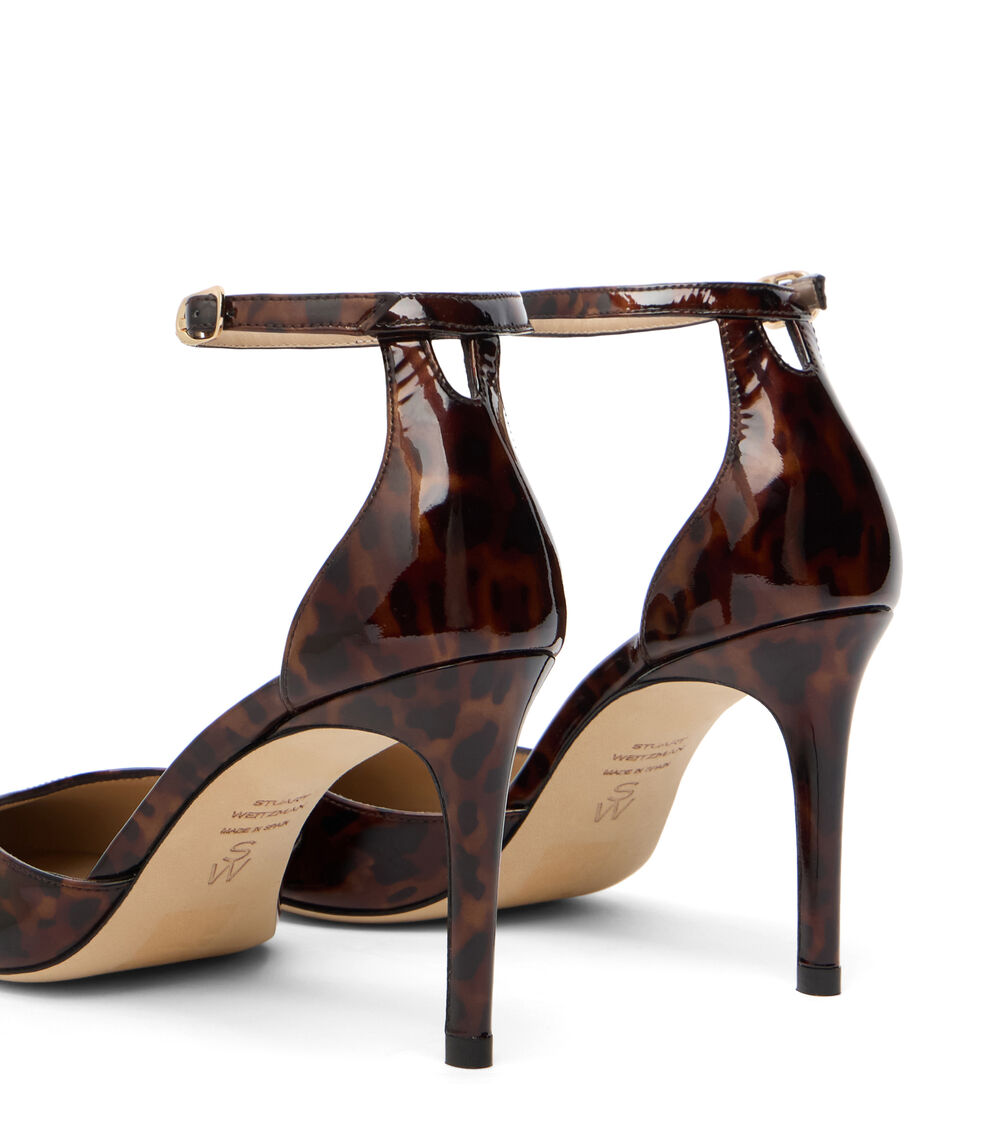 Stuart Weitzman STUART POWER STRAP 85 DARK BROWN SM492GORDBR