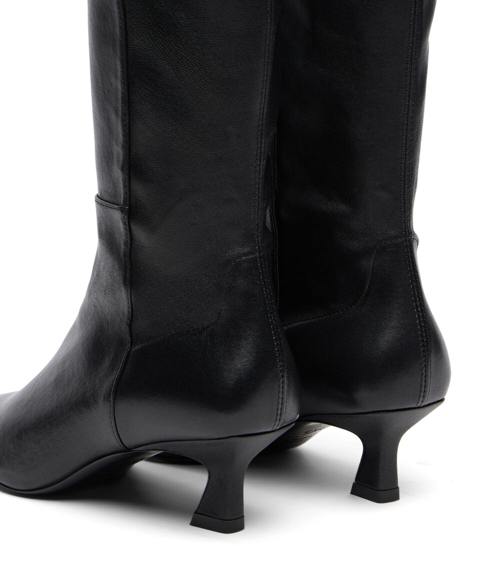 Stuart Weitzman 5050 VINNIE BOOT 50 BLACK SM444DNNBLK