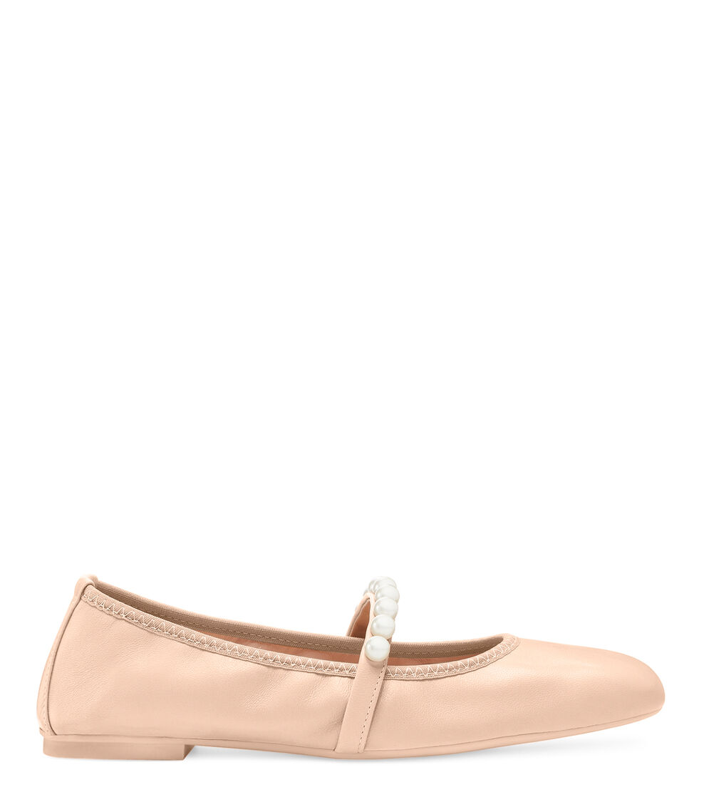 Stuart Weitzman GOLDIE BALLET FLAT POUDRE SF896LARQ24