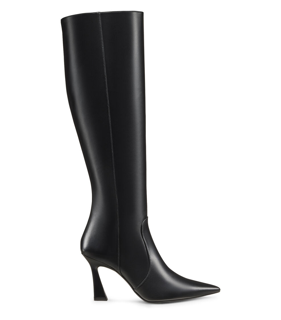 Stuart Weitzman VINNIE ZIP BOOT 85 BLACK SM583SMOBLK