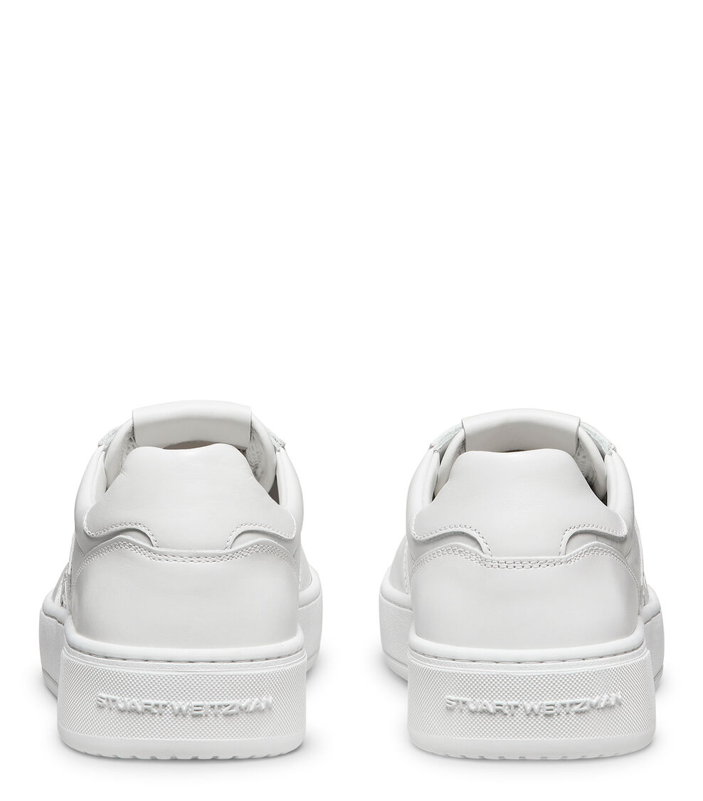 Stuart Weitzman SW COURTSIDE MONOGRAM SNEAKER Stuart Weitzman SW COURTSIDE MONOGRAM SNEAKER WHITE SH329CLHWHT