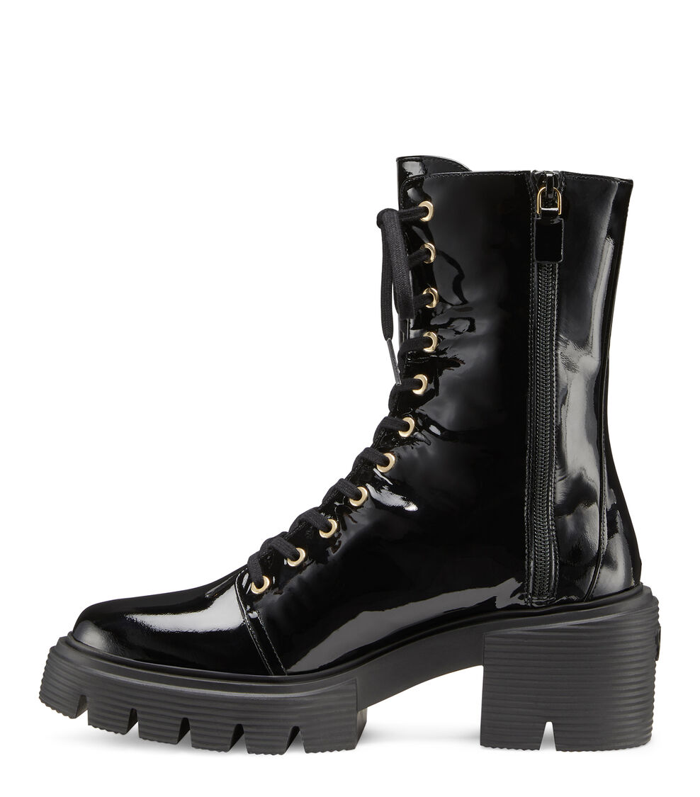 Stuart Weitzman SOHO BOOTIE NOIR SC238PATBLK
