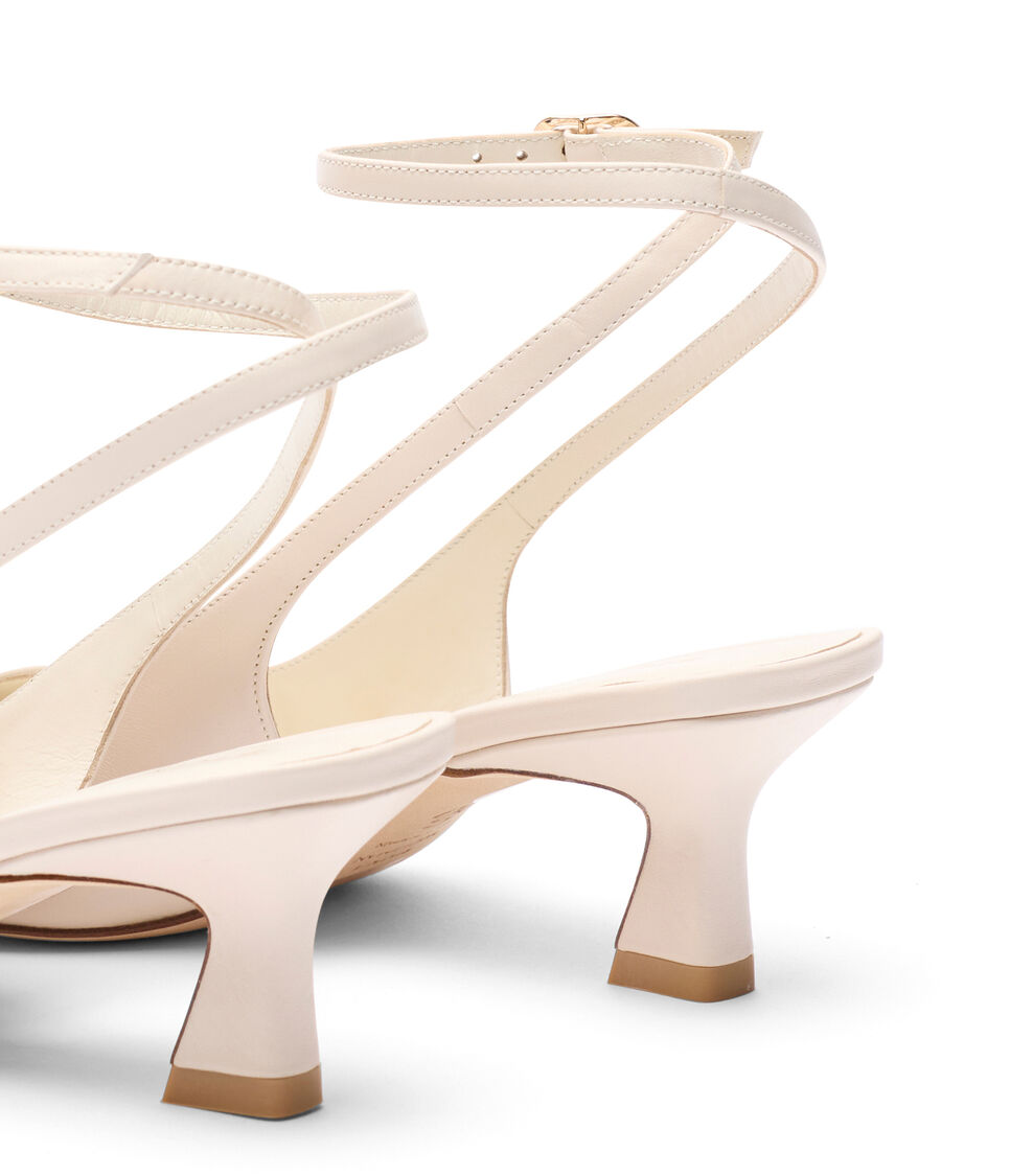 Stuart Weitzman VINNIE 50 STRAP PUMP LINEN SM359SMOLIN