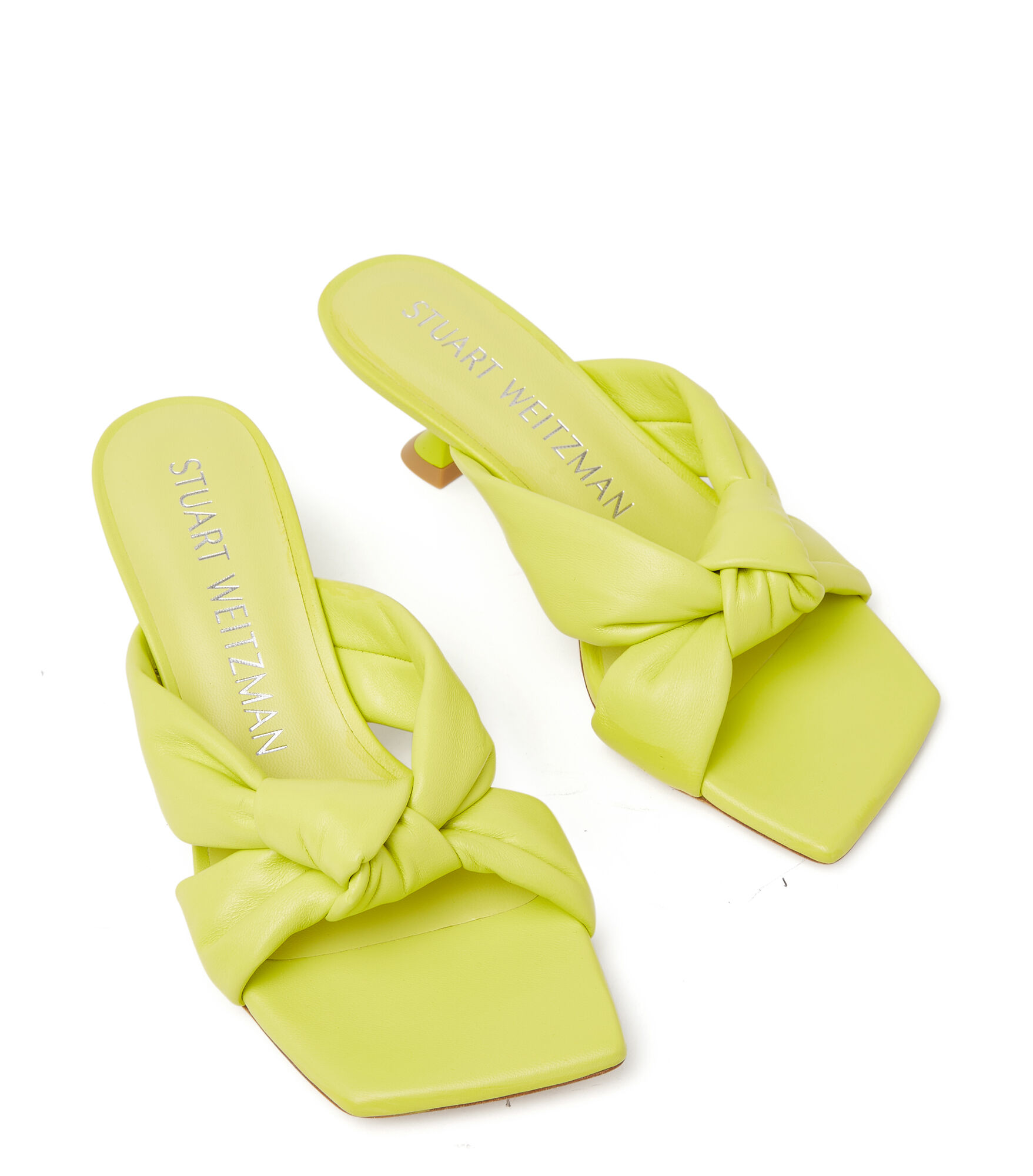 STUART WEITZMAN PISTACHIO レザー PLAYA サンダル PLAYA 50 KNOT SLIDE in PISTACHIO for Women | Stuart Weitzman® UK