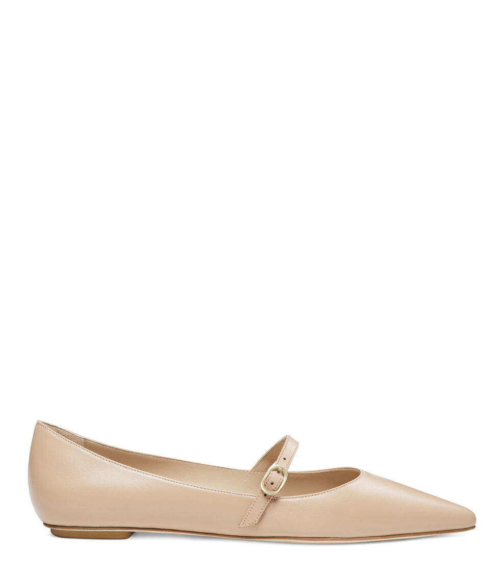 Stuart Weitzman EMILIA MARY JANE FLAT ADOBE SG878LARAJM