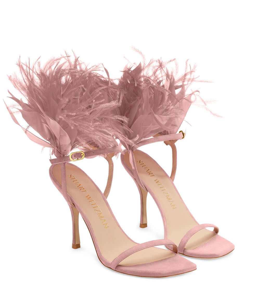 Stuart Weitzman PLUME 100 SANDAL POUDRE SD582RFSQ24