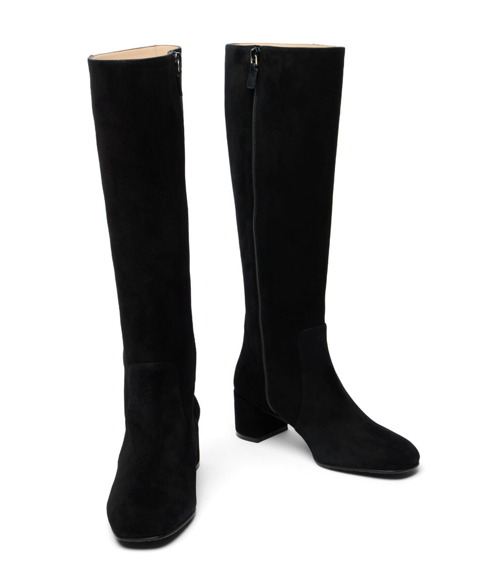 Stuart Weitzman MAEVE ZIP BOOT BLACK SM439SUEBLK