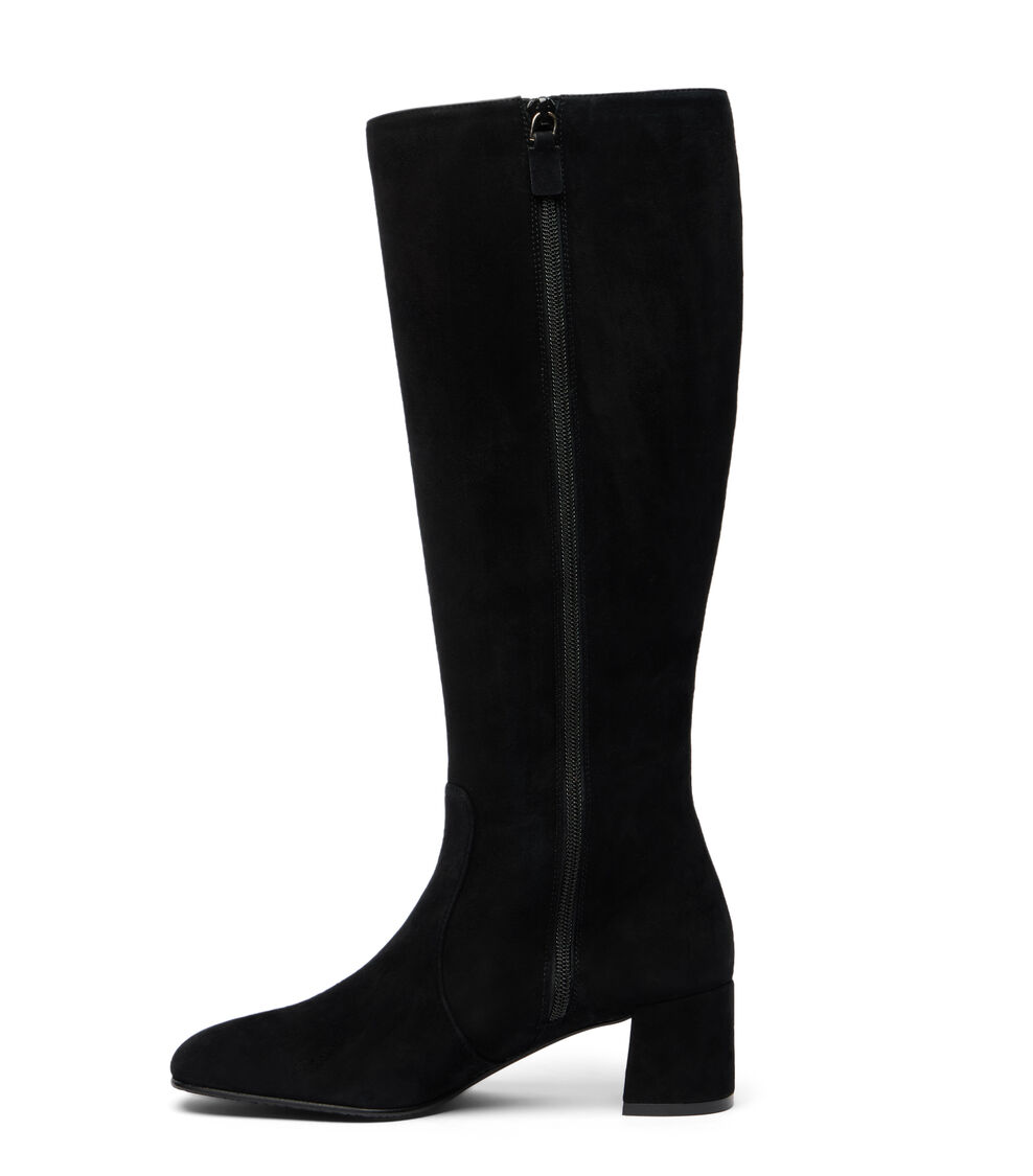 Stuart Weitzman MAEVE ZIP BOOT BLACK SM439SUEBLK