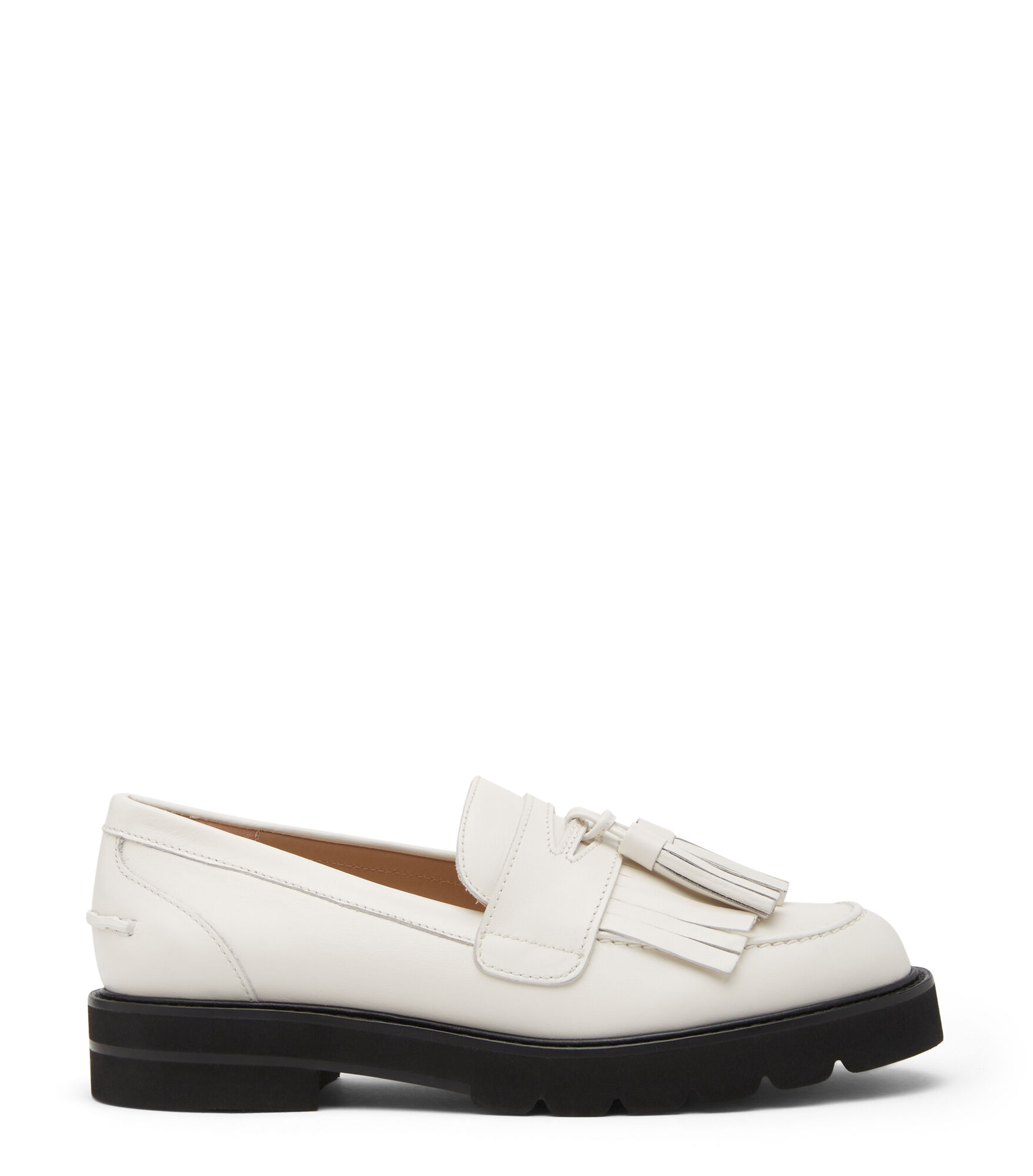 Stuart weitzman top white loafers