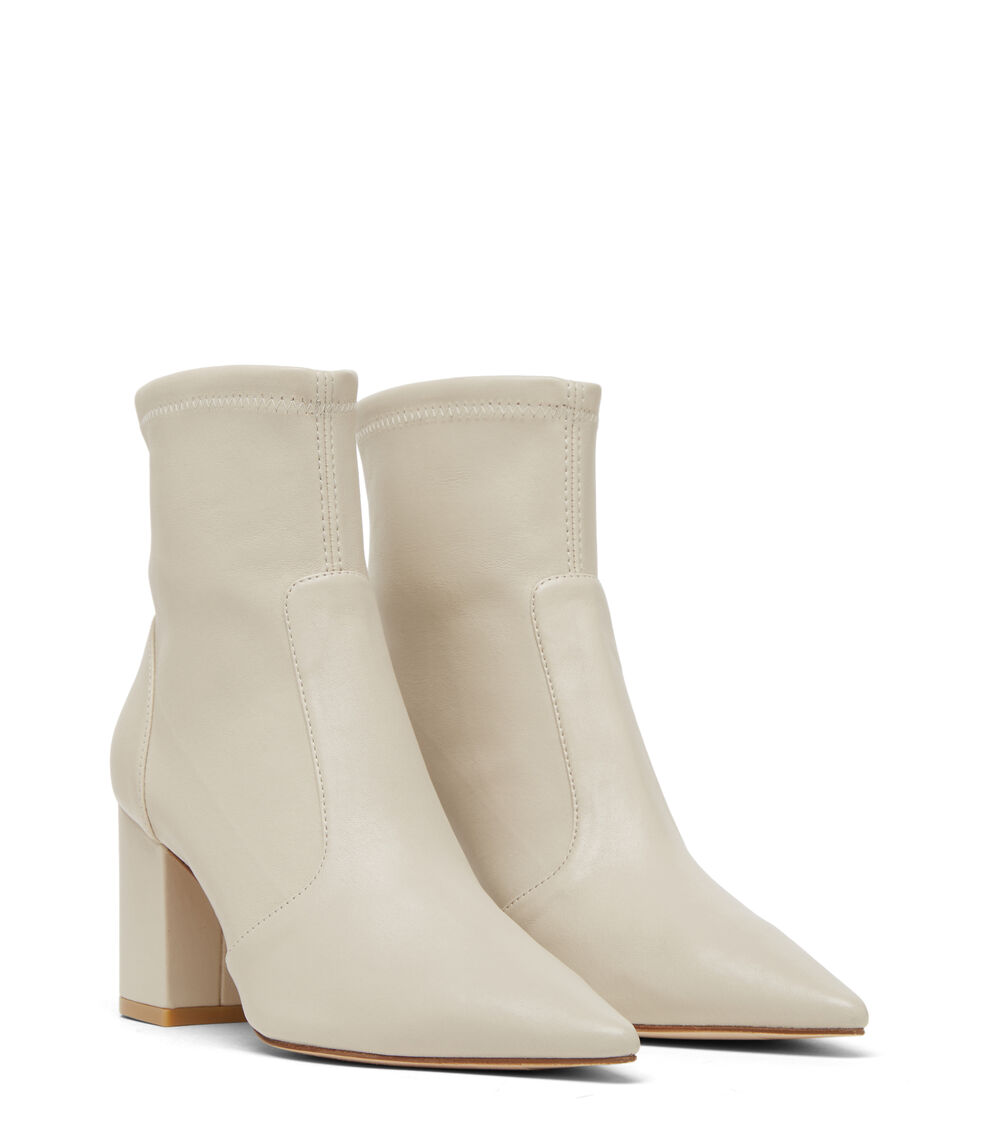 Stuart Weitzman STUART 75 BLOCK STRETCH BOOTIE OAT SC690SRLOAT