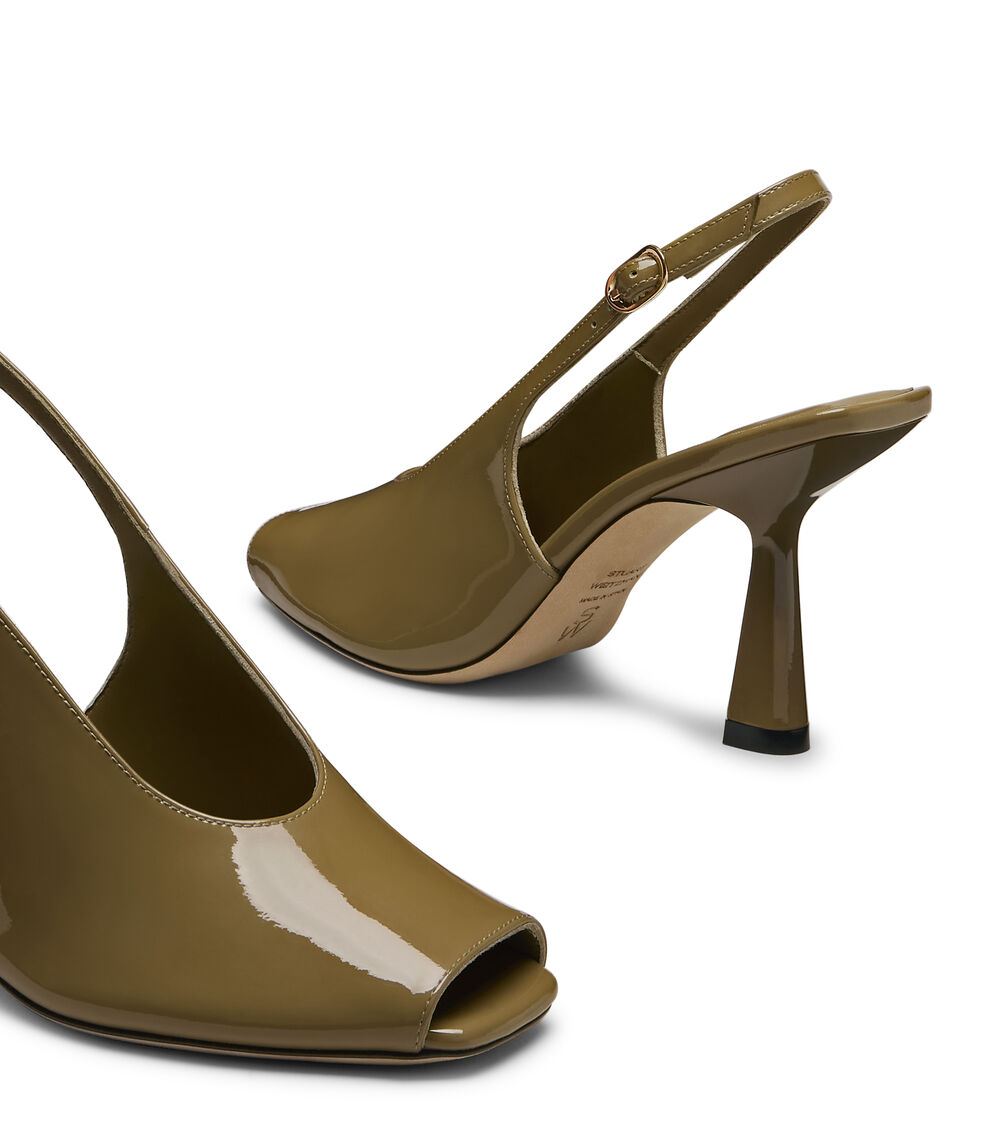 Stuart Weitzman VAL SLINGBACK 85 GOLDEN OLIVE SN003PATVC5