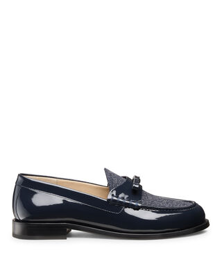 Stuart Weitzman Blue Loafers with Tassel Accents Britt Bow Loafer | Stuart Weitzman main image 2