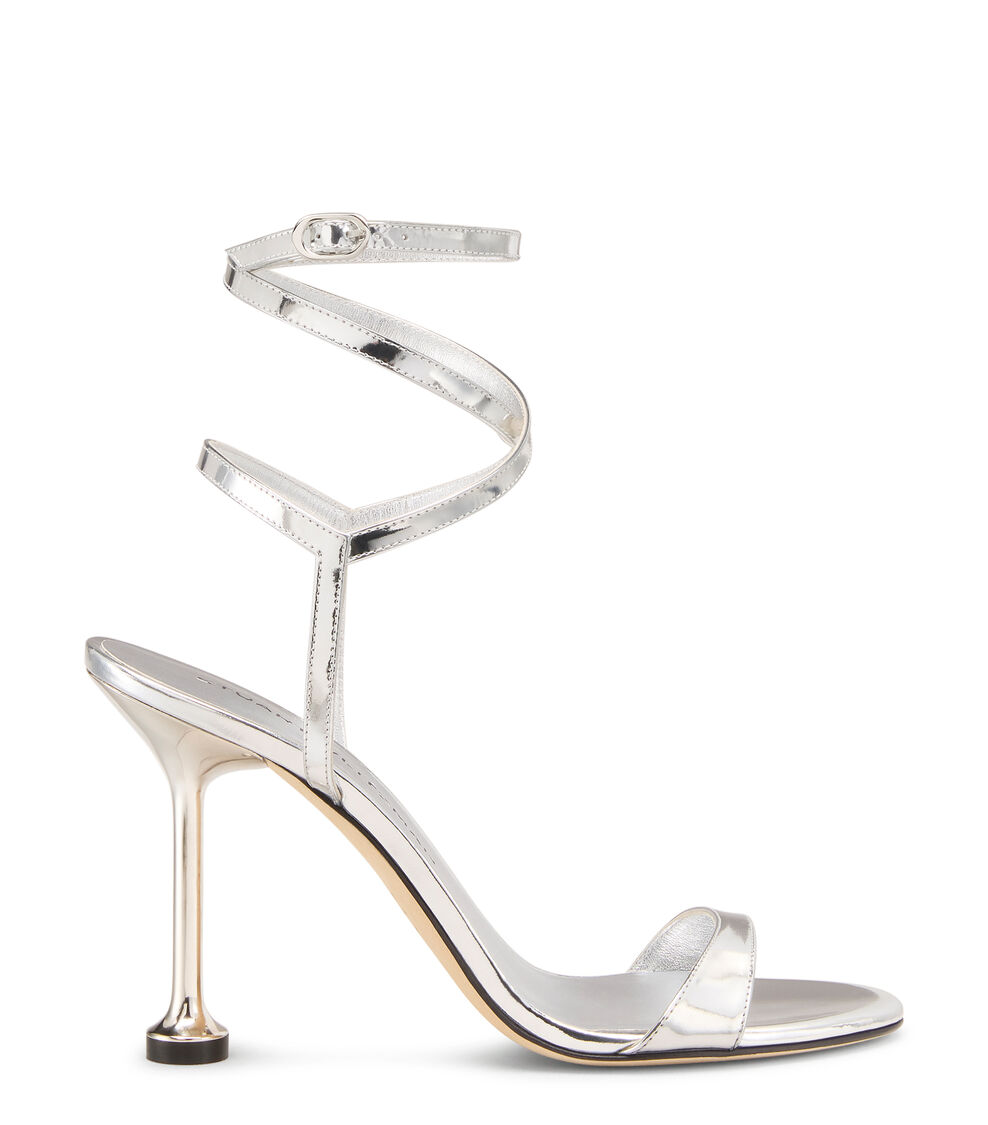 Stuart Weitzman NUDISTINI WRAP 100 SILVER SM911LSPSLV