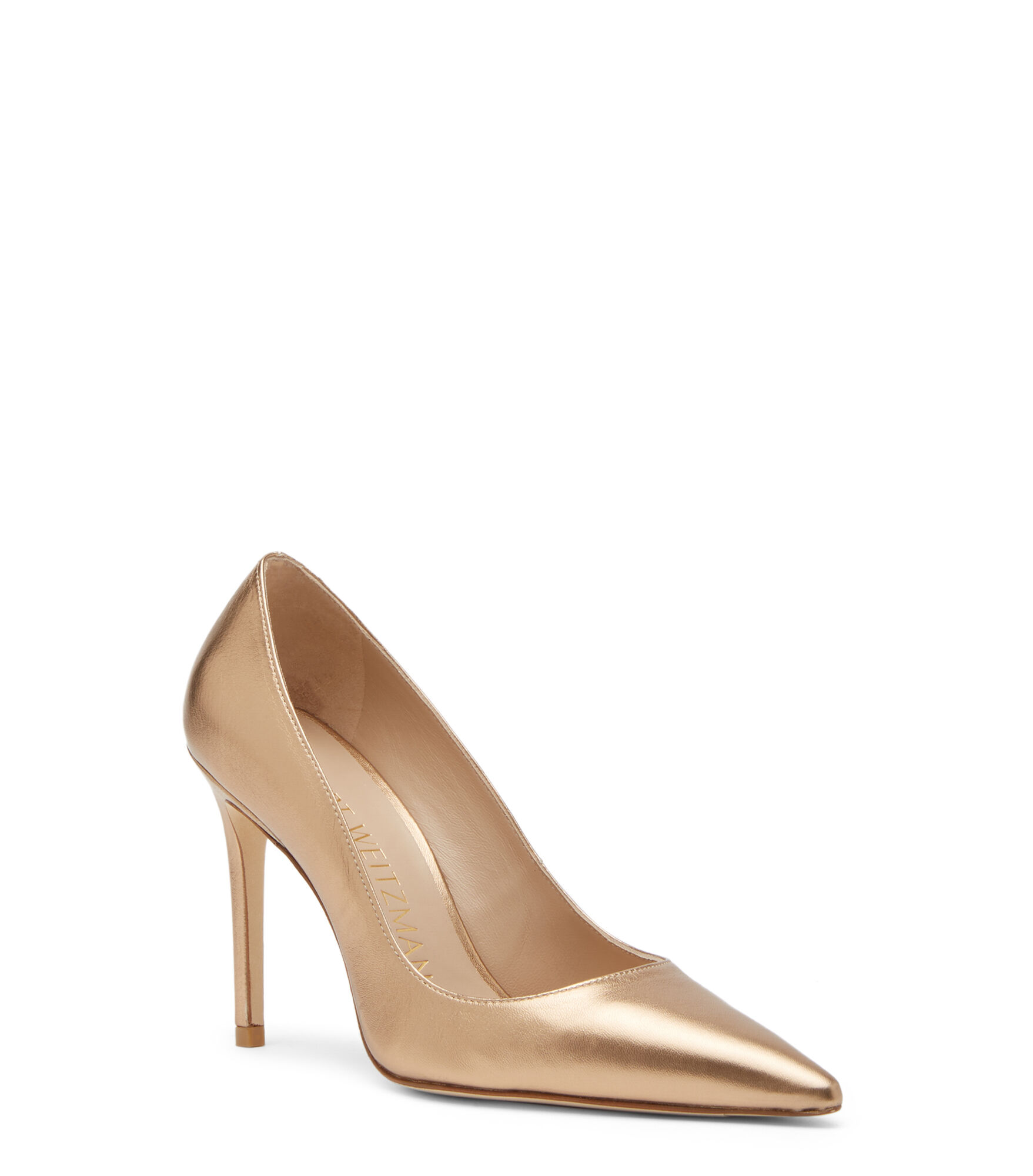 STUART 100 PUMP in GOLD for Women Stuart Weitzman