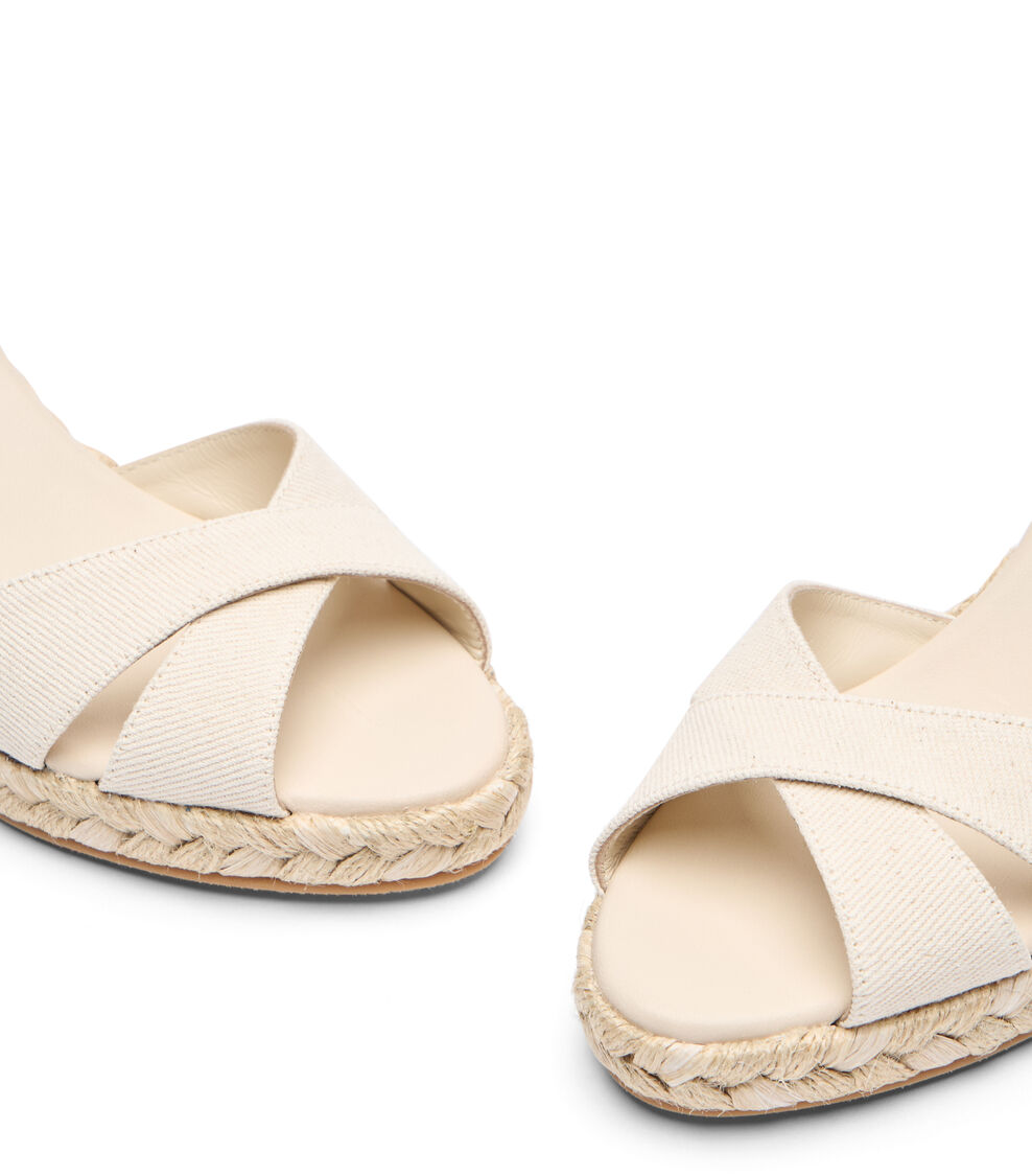 Stuart Weitzman MIRELA II ESPADRILLE WEDGE LINEN/ NATURAL SK886VIJXWF