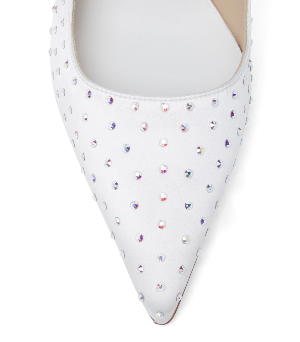 Stuart Weitzman GLAM XCURVE 100 SLINGBACK WHITE SC582SAYUXE