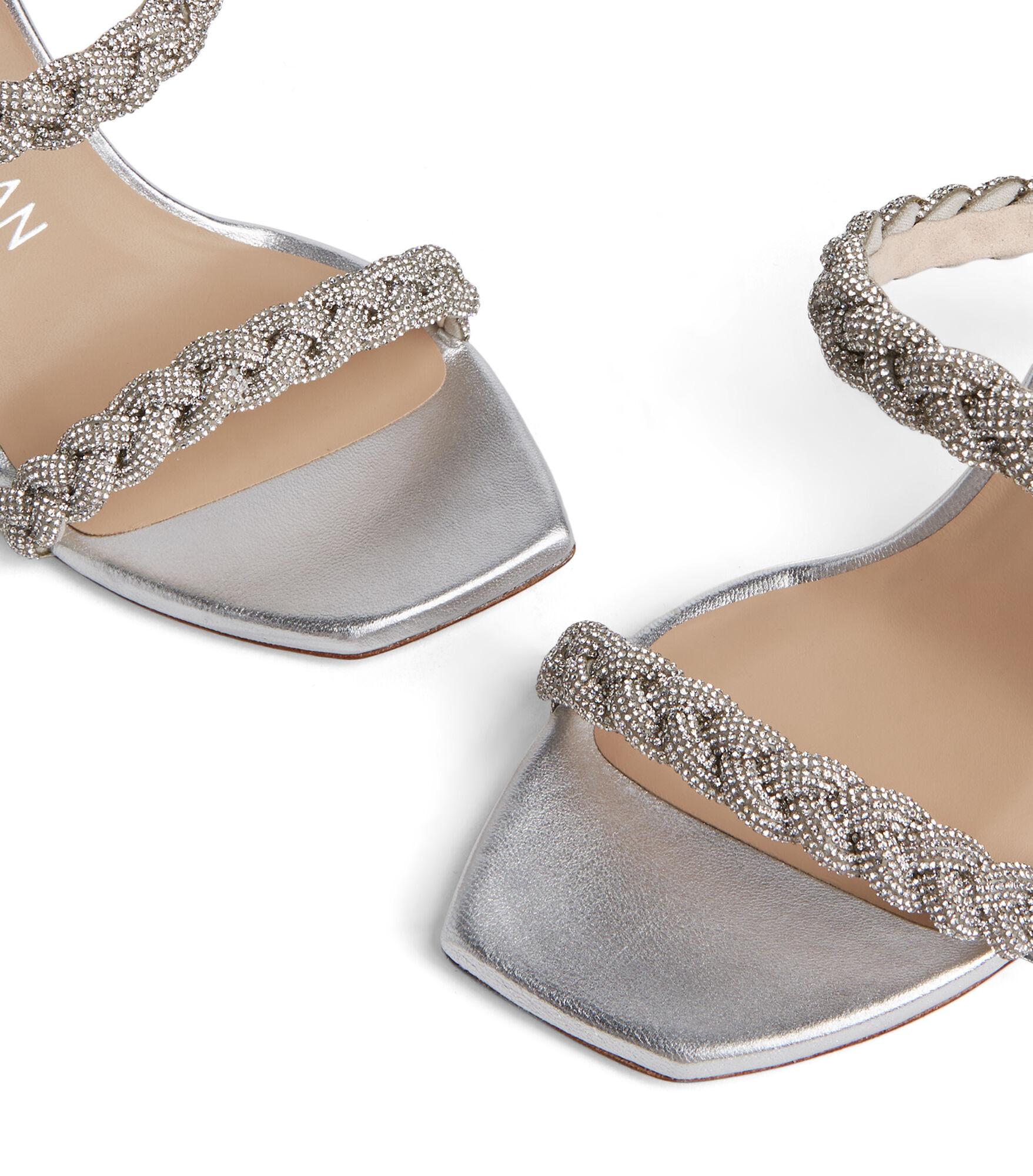 Stuart weitzman silver sandals cheap
