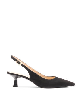 Stuart Weitzman STUART SCULPT SLINGBACK 50 BLACK SL438SUEBLK