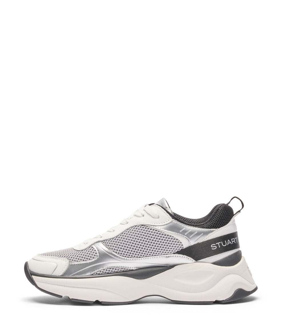 Stuart Weitzman SW TRAINER Stuart Weitzman SW TRAINER WHITE/SILVER/SILVER SJ512CMEXF4