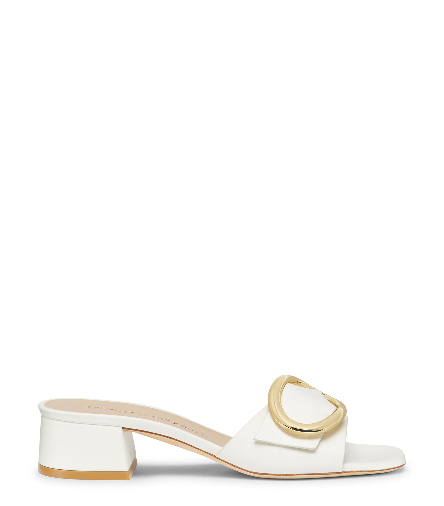 BENNI 35 SLIDE, Last chance, CRÈME, CUIR DE VEAU SPORT - Stuart Weitzman - Modalova
