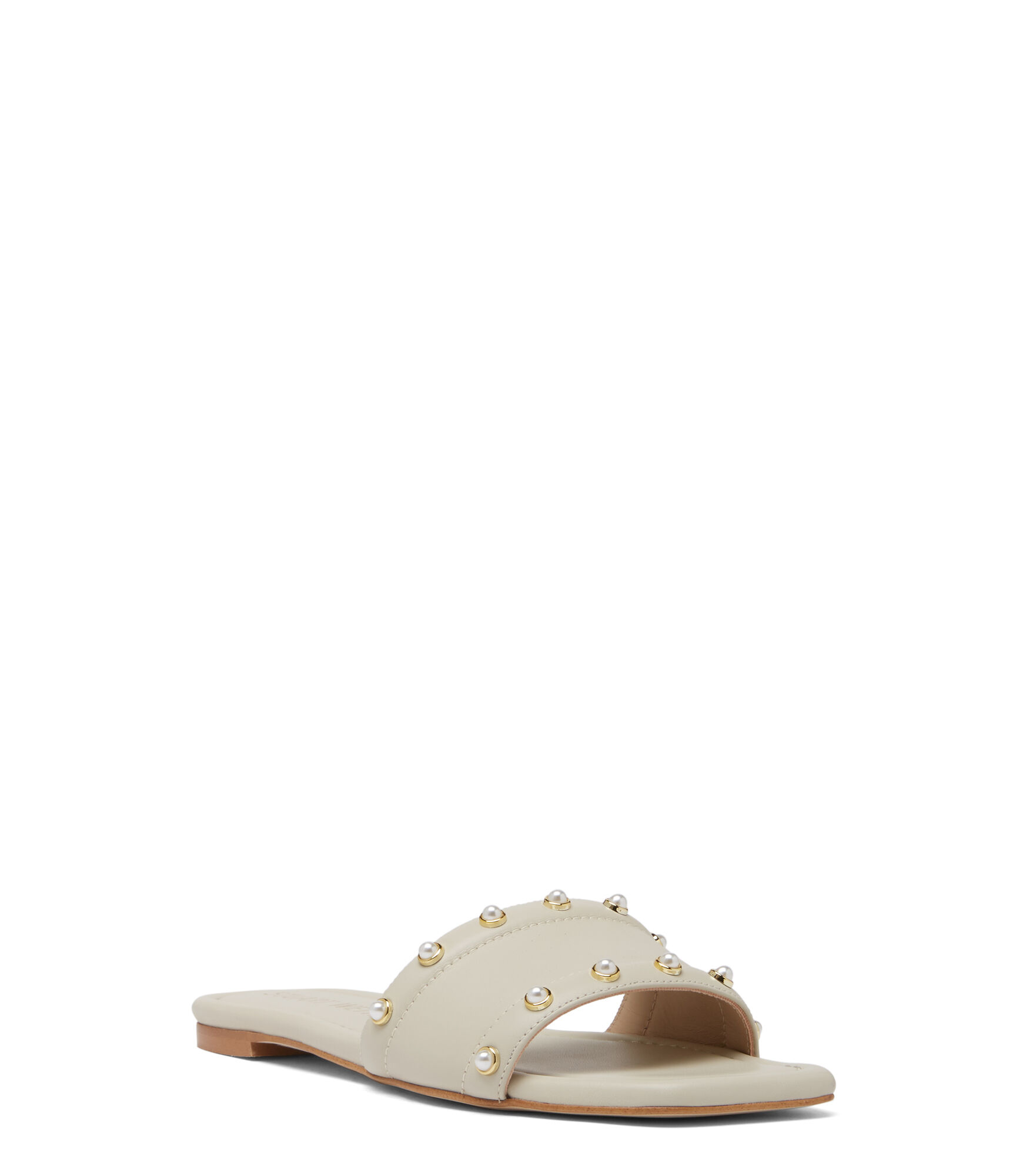 PEARL SLIDE SANDAL in OAT for Women Stuart Weitzman UK