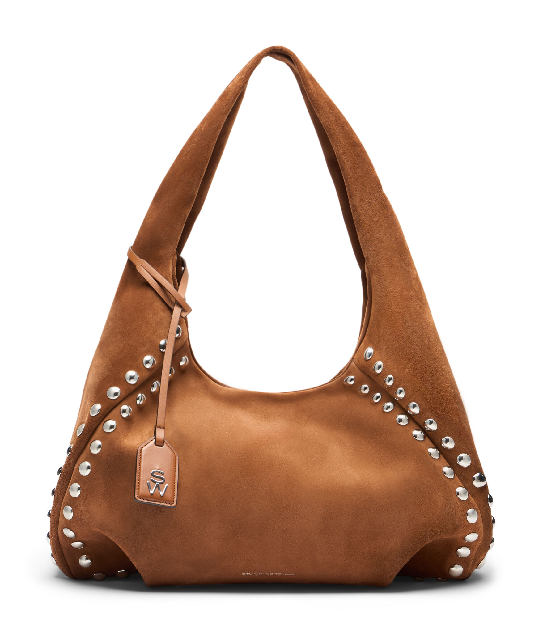 MODA STUD HOBO BAG, SACS, , TEXTURED SUEDE - Stuart Weitzman - Modalova