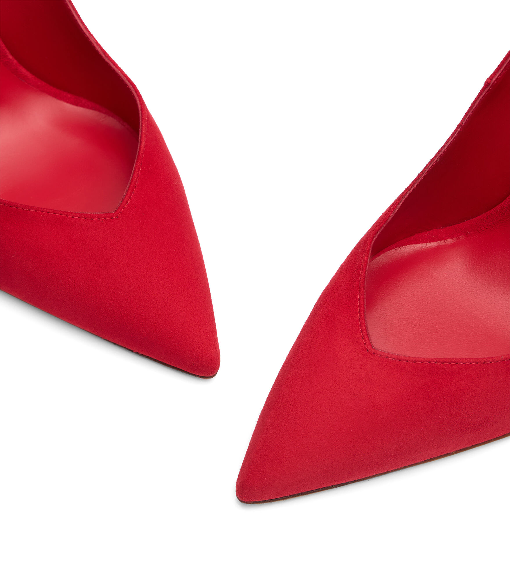 Stuart weitzman store red suede pumps