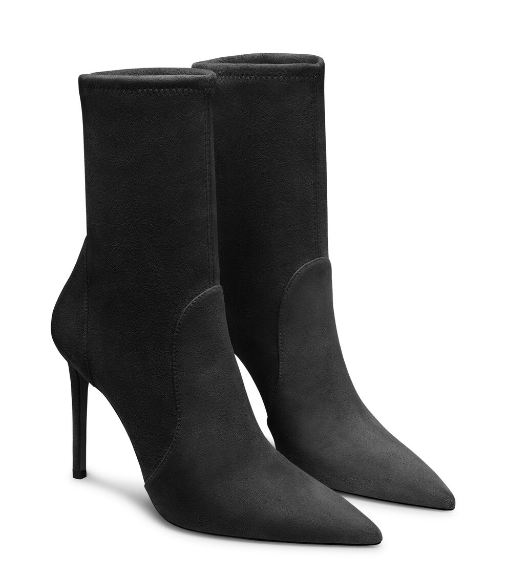 Stuart Weitzman STUART POWER BOOTIE 100 BLACK SJ975SUSBLK