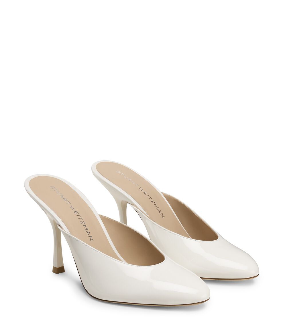 Stuart Weitzman MADISON MULE 85 BLANCO SN678PATYVG