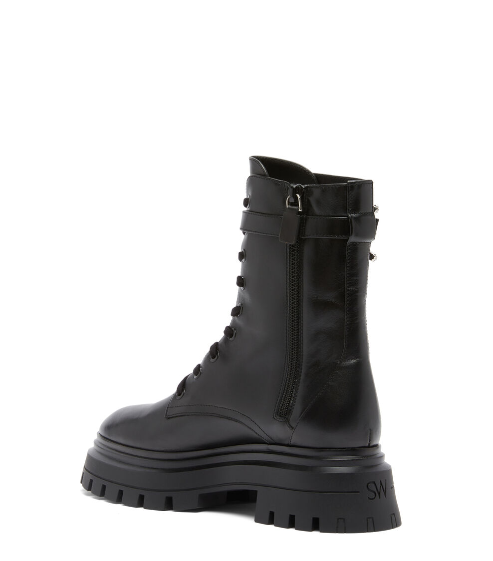 Stuart Weitzman CRYSTAL NOVA BEDFORD BOOTIE BLACK SC577STYBCL