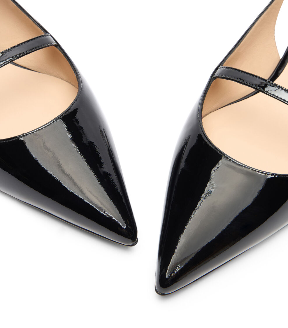 Stuart Weitzman EMILIA MARY JANE SLINGBACK BLACK SL523PATBLK