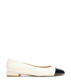 Stuart Weitzman PEARL FLAT SEASHELL/BLACK SD441SCPSV2